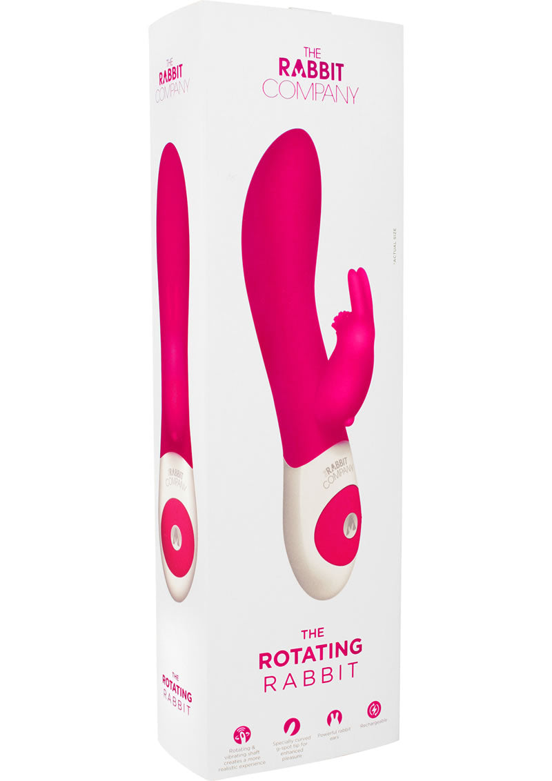 The Rotating Rabbit Rechargeable Silicone Vibrator - Pink