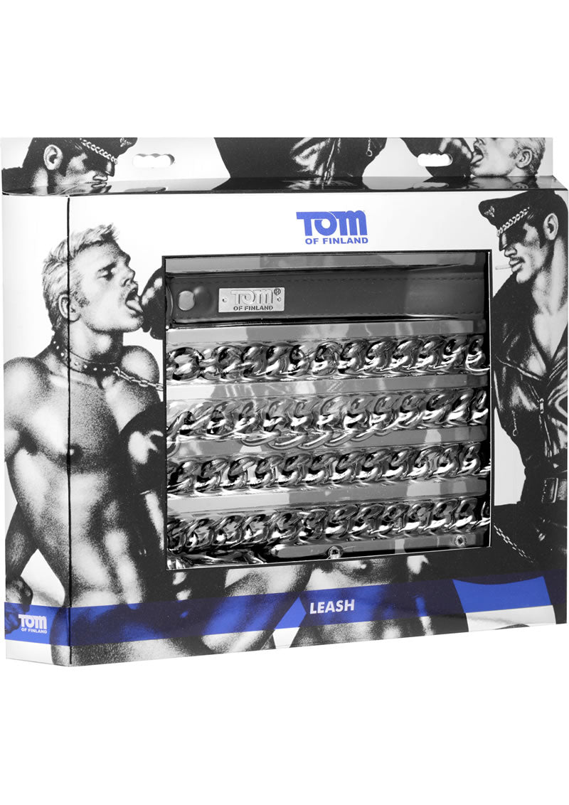 Tom Of Finland Gun Metal Leash - Gray/Metal