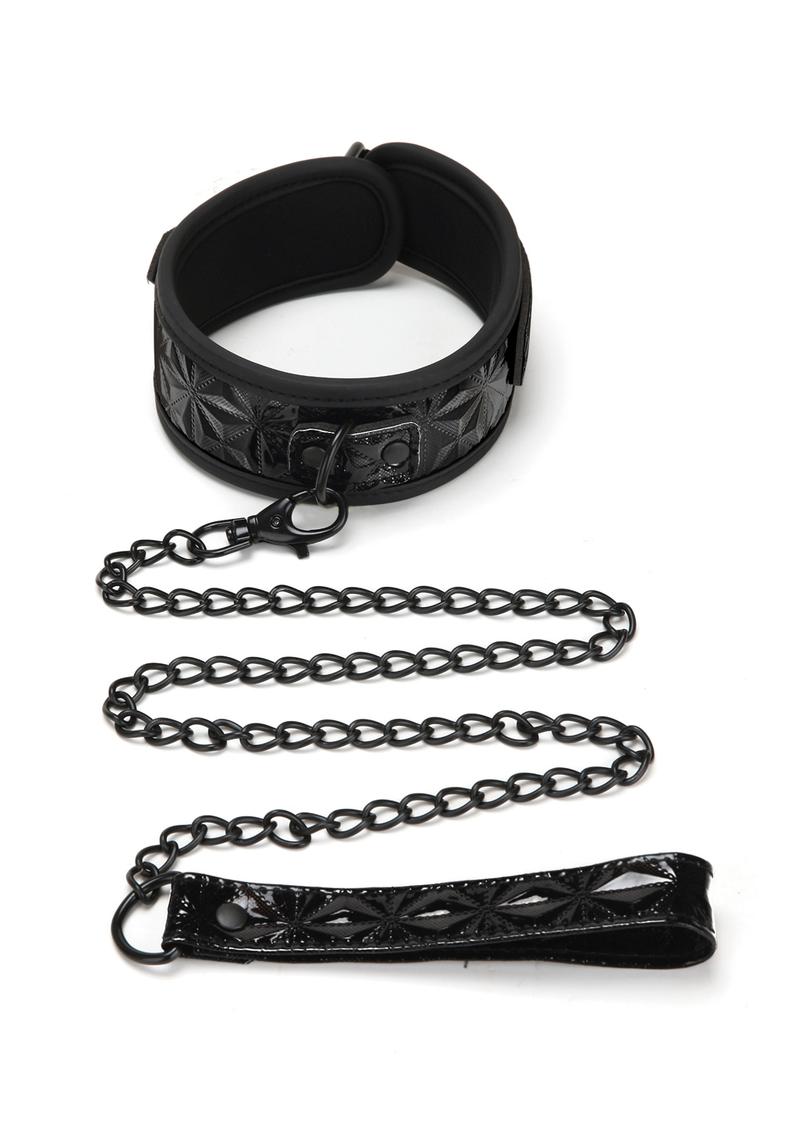 WhipSmart Diamond Collar and Leash - Black