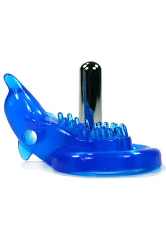 Xtreme Xtasy - Blue Dolphin Vibrating Cock Ring - Blue