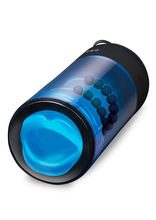 ZOLO Blowpro Vibrating Simulator Masturbator with Bullet - Black/Blue