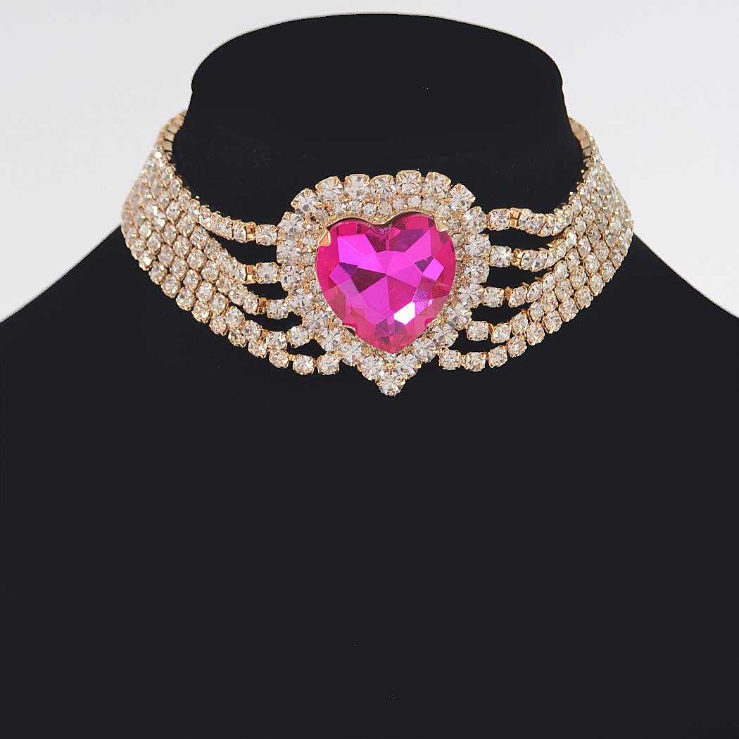 3AM BY H&D ACCESSORIES - Rhinestone Choker Necklace