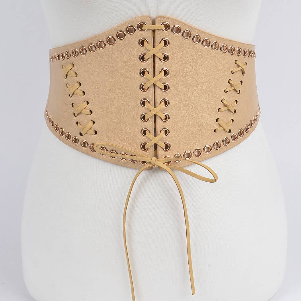 3AM BY H&D ACCESSORIES - Corset stretch belt W/eyelet