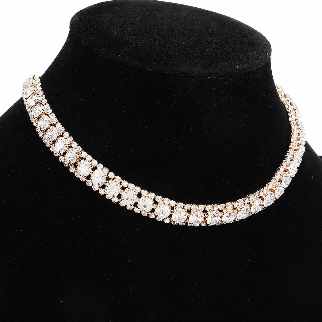 3AM BY H&D ACCESSORIES - Rhinestone Necklace set