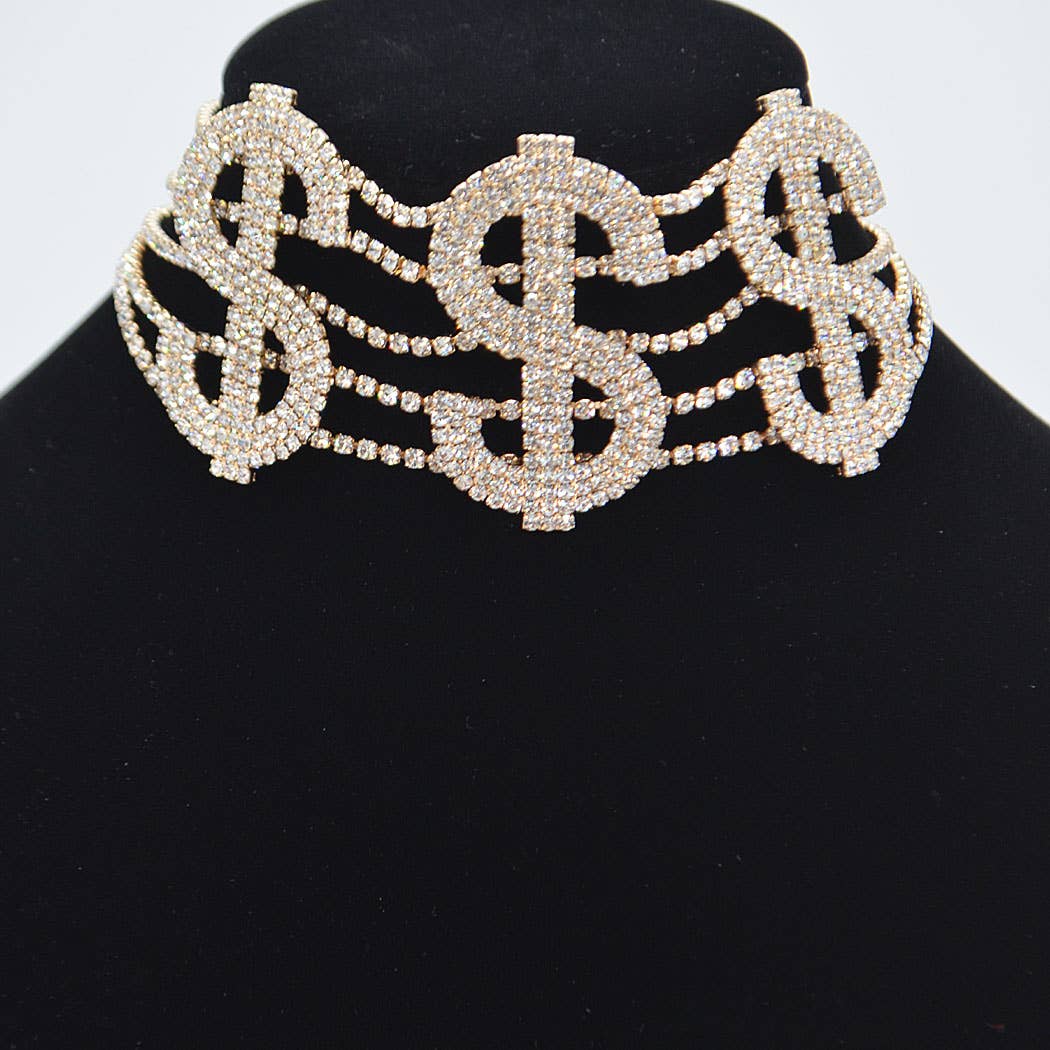 3AM BY H&D ACCESSORIES - Dollar Sign Choker