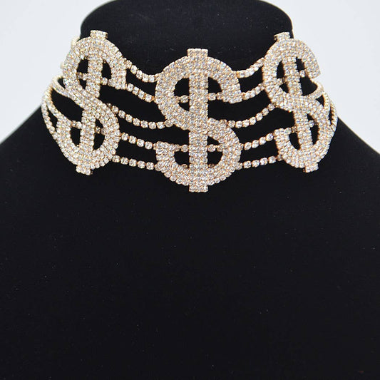 3AM BY H&D ACCESSORIES - Dollar Sign Choker