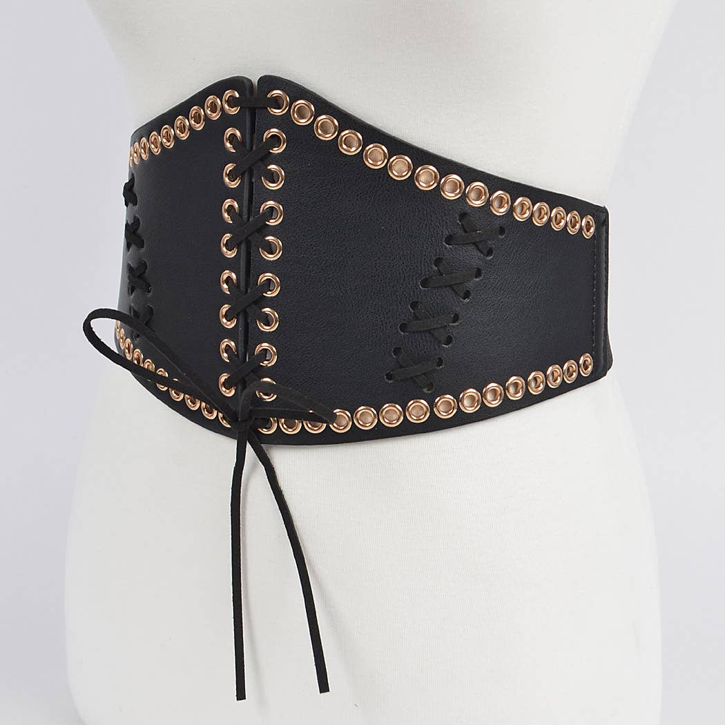 3AM BY H&D ACCESSORIES - Corset stretch belt W/eyelet
