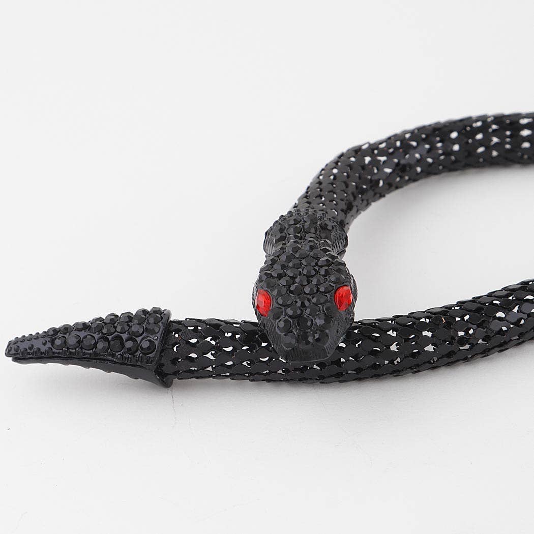 3AM BY H&D ACCESSORIES - Jeweled Snake Coil Necklace