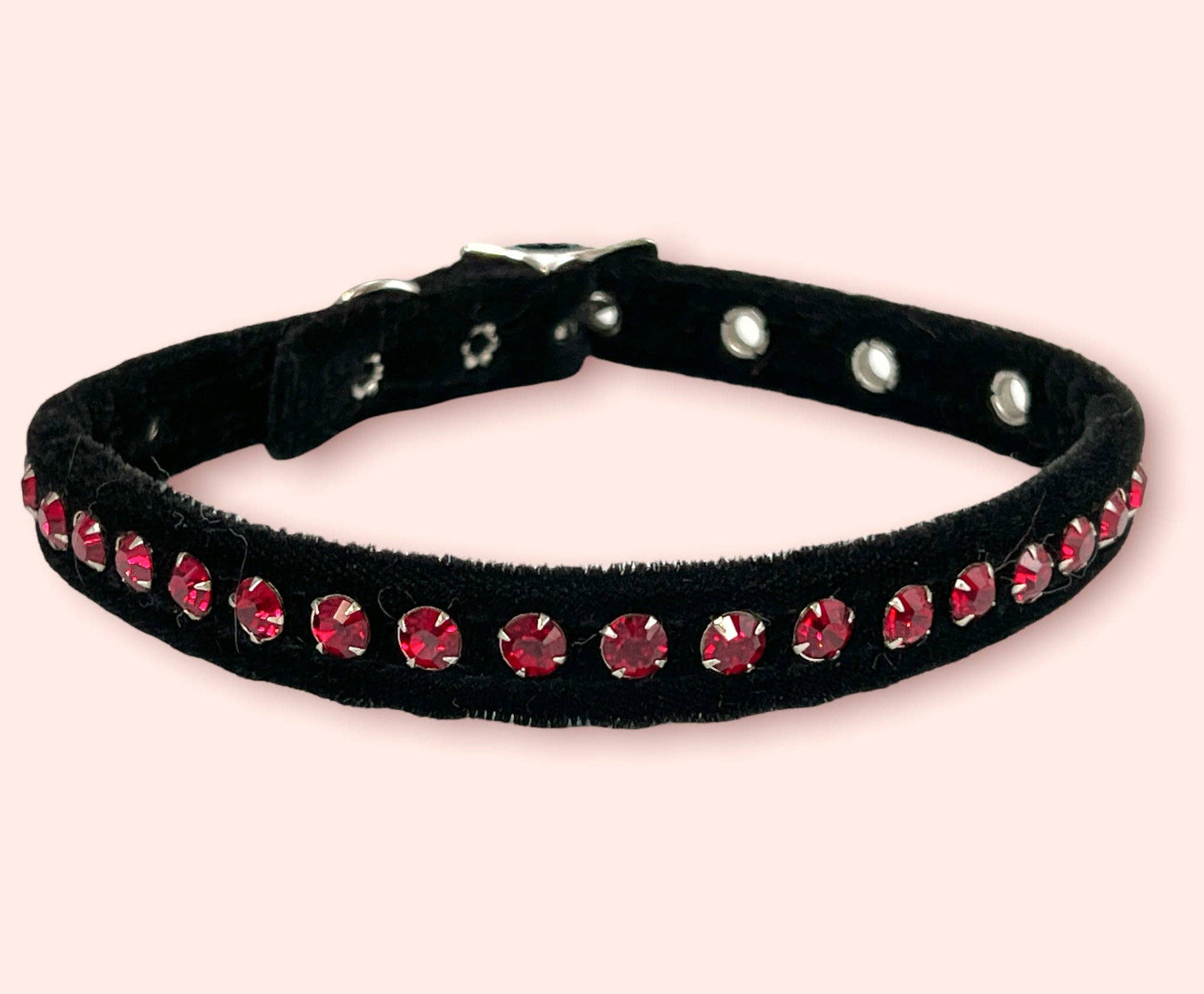 Funk Plus - CK247 VELVET BLACK RHINESTONE  CHOKER