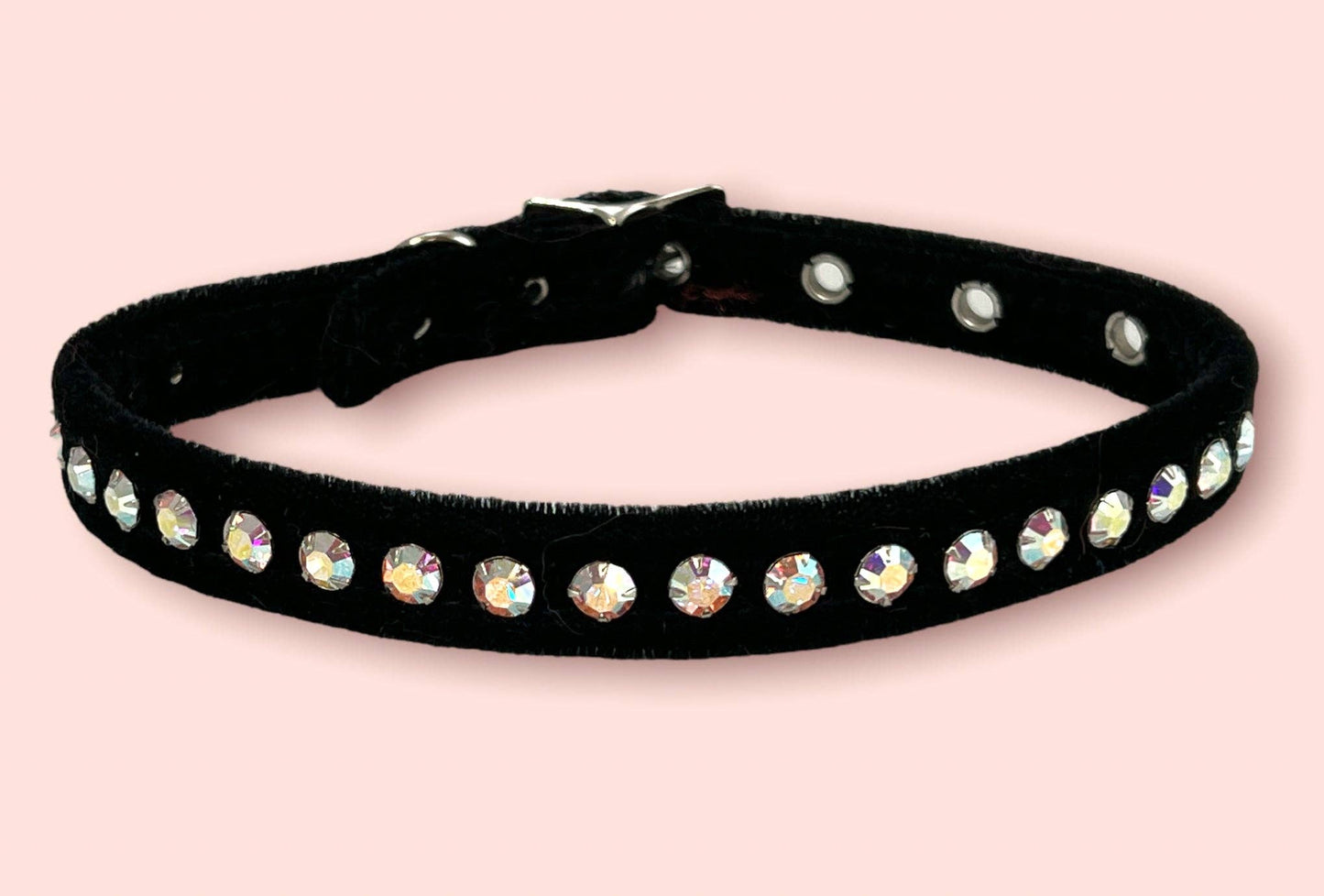 Funk Plus - CK247 VELVET BLACK RHINESTONE  CHOKER