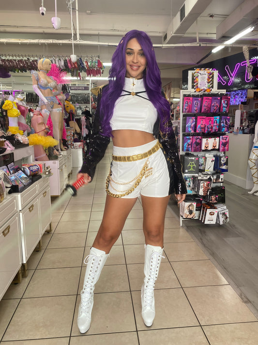 Long Purple Wig