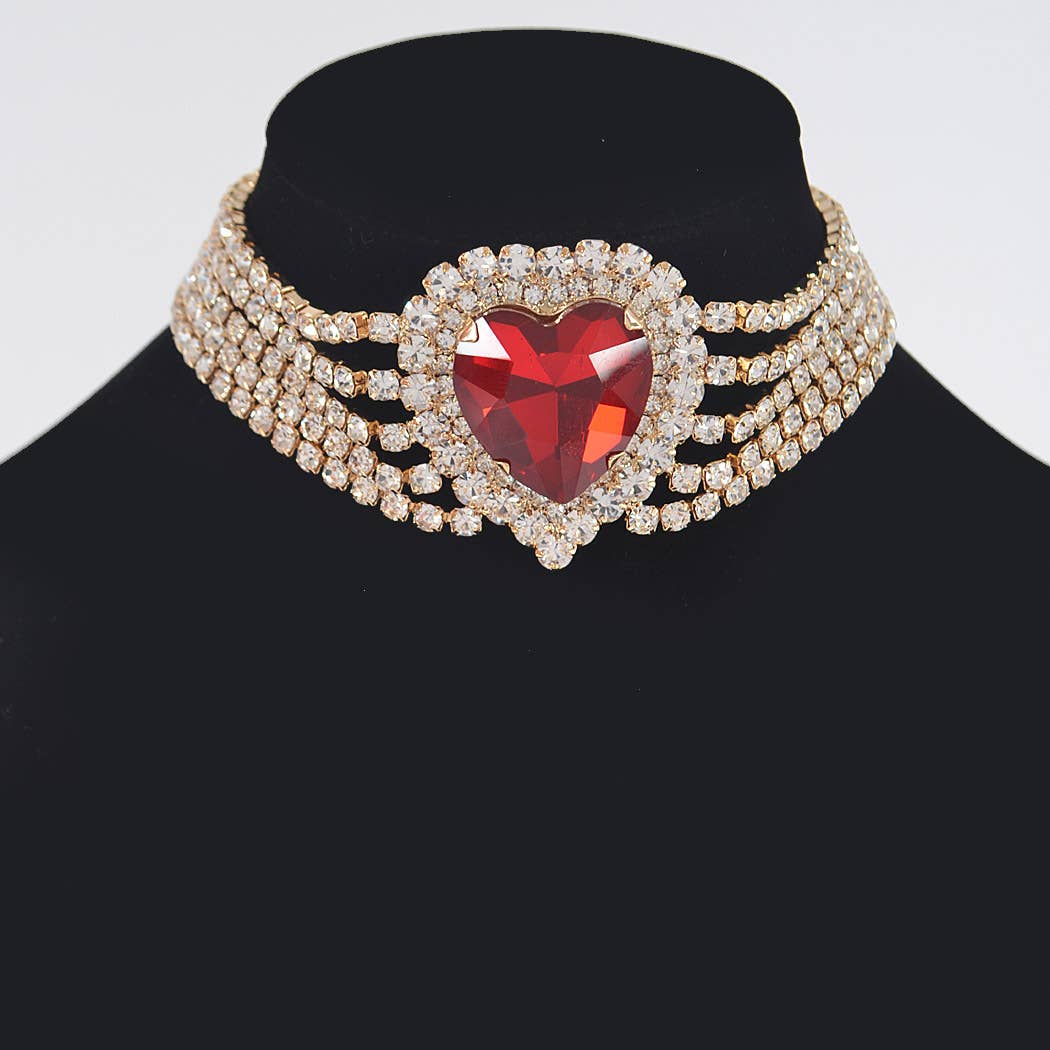 3AM BY H&D ACCESSORIES - Rhinestone Choker Necklace
