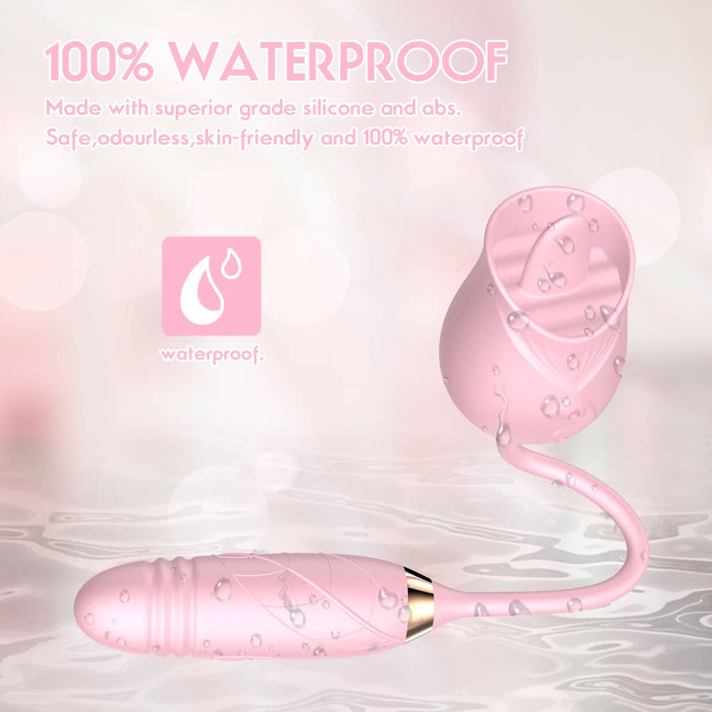 Rose Licking Vibrator Stimulator-Pink
