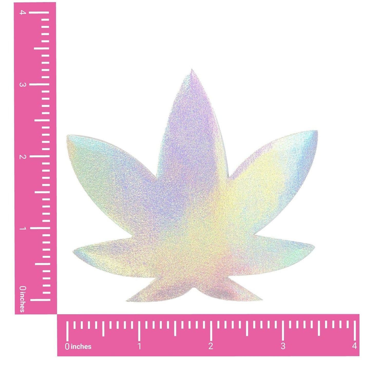 Neva Nude - Care Bare Stare Holographic Dope AF Weed Leaf Nipple Cover Pasties