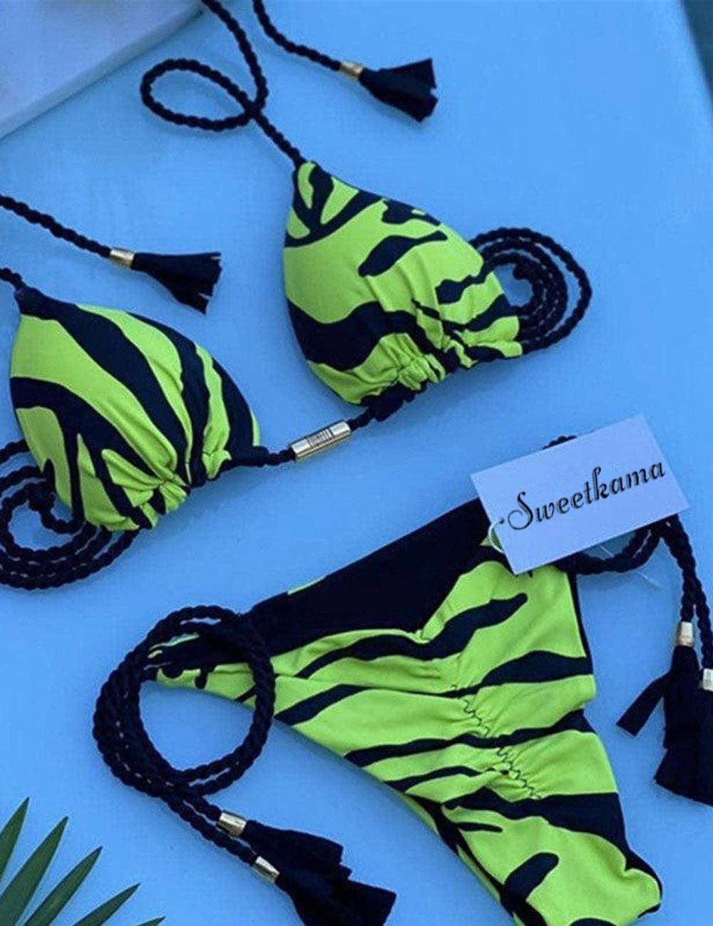 Ladies String Tie Halter Strap Sexy Bikini Set GY02