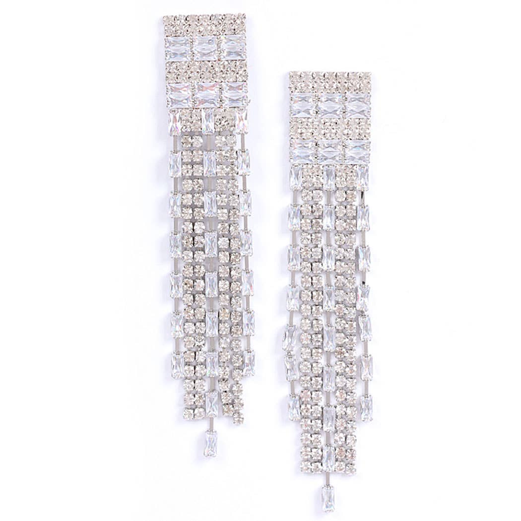 3AM BY H&D ACCESSORIES - Rhinestone Tassle Earring