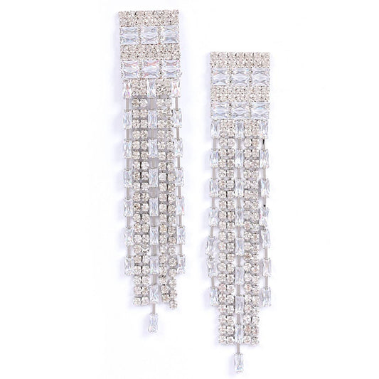 3AM BY H&D ACCESSORIES - Rhinestone Tassle Earring