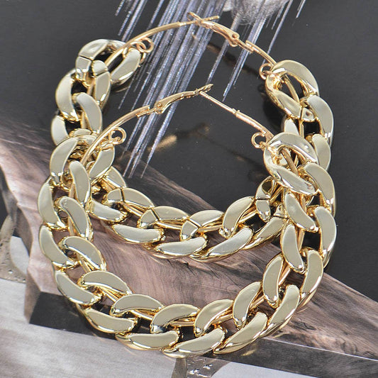 3AM BY H&D ACCESSORIES - 60MM Chain Hoop Earring