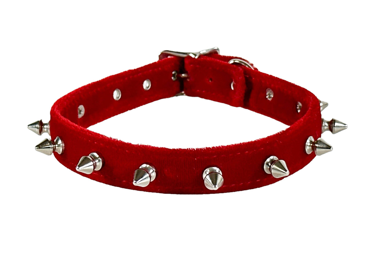 Funk Plus - CK134 VELVET SPIKE CHOKER