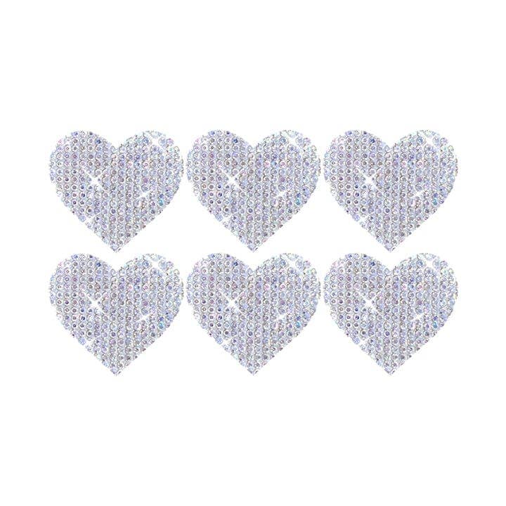 Neva Nude - Razzle Dazzle Crystal Jewel Sparkle I Heart U Small Body Stickers 6PK