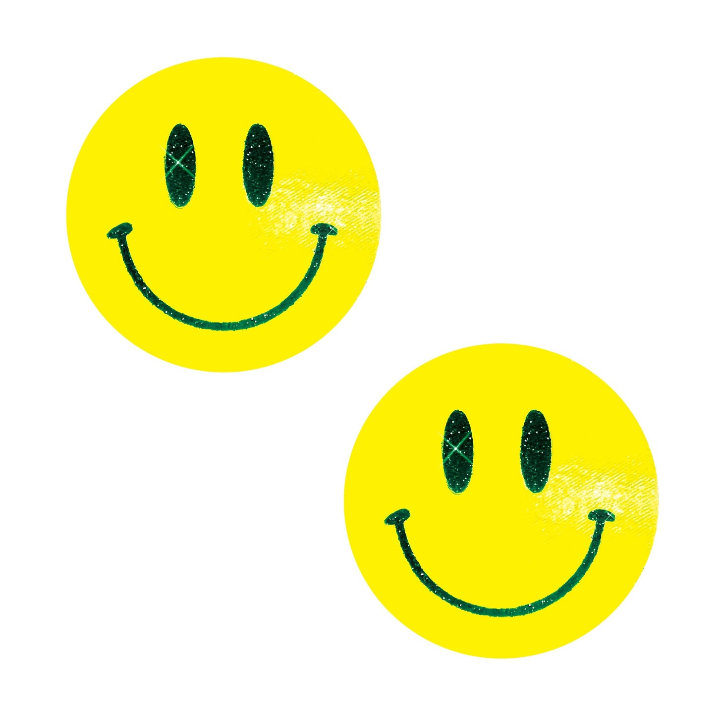 Radiant Rascal Neon Yellow Smiley Blacklight Nipple Cover Pasties