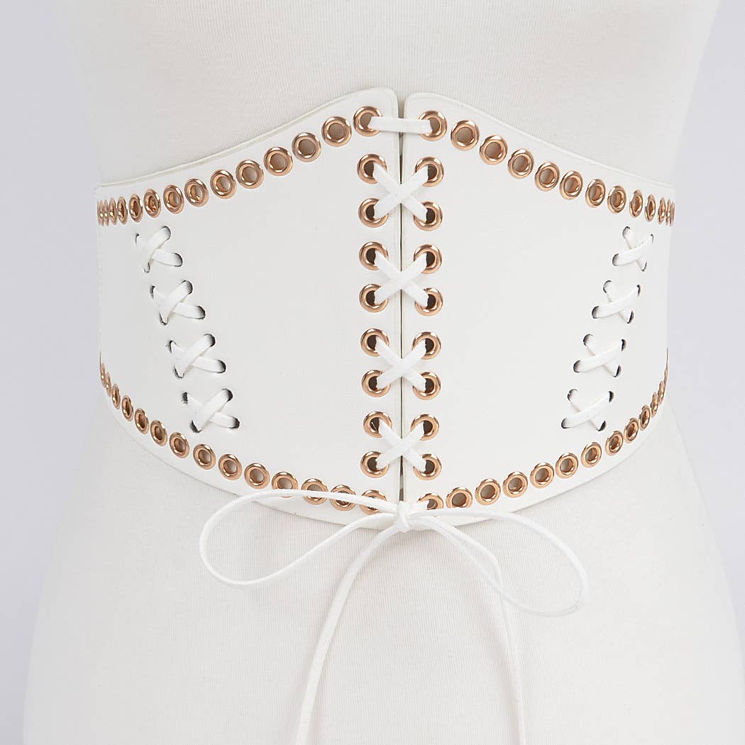 3AM BY H&D ACCESSORIES - Corset stretch belt W/eyelet