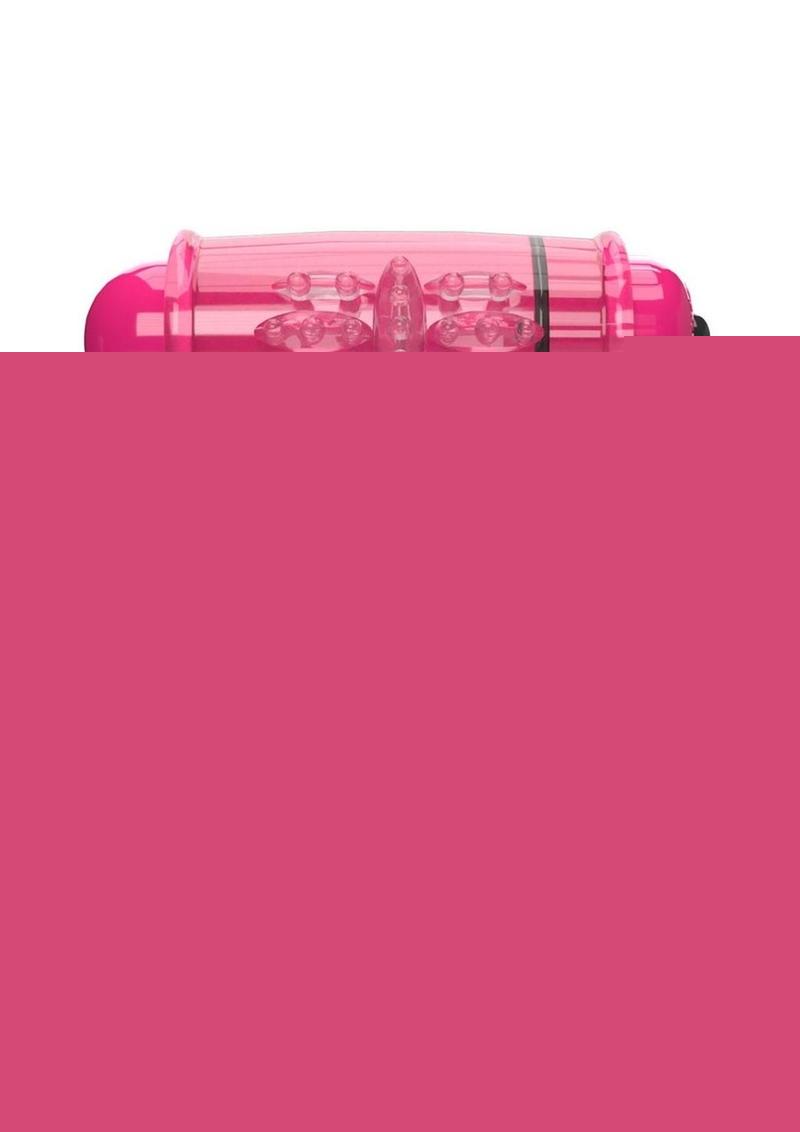 4t Double Wammy Silicone Rechargeable Dual Vibrating Couples Cock Ring - Red/Strawberry