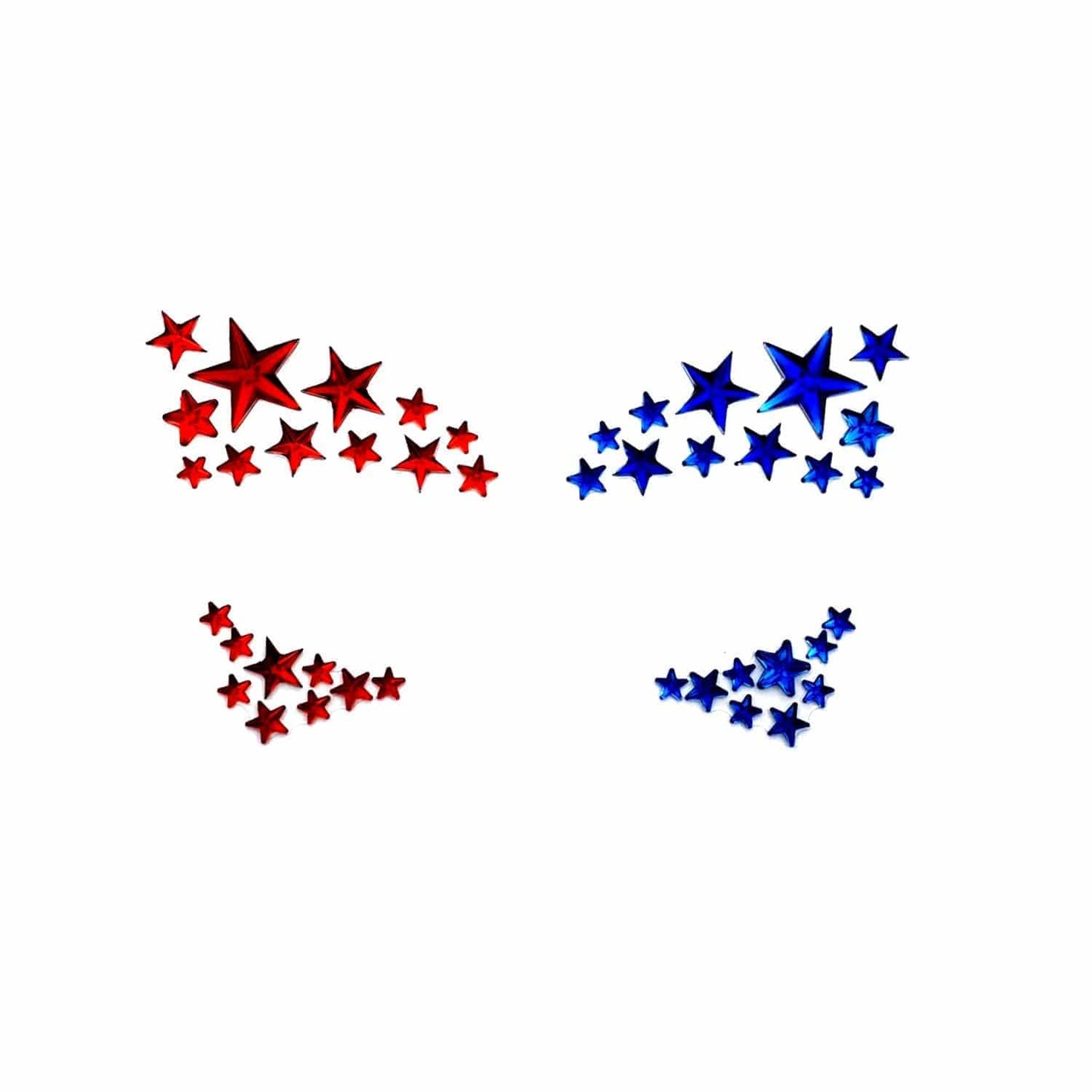 Neva Nude - Americana Blue & Red Crystal Face Jewels