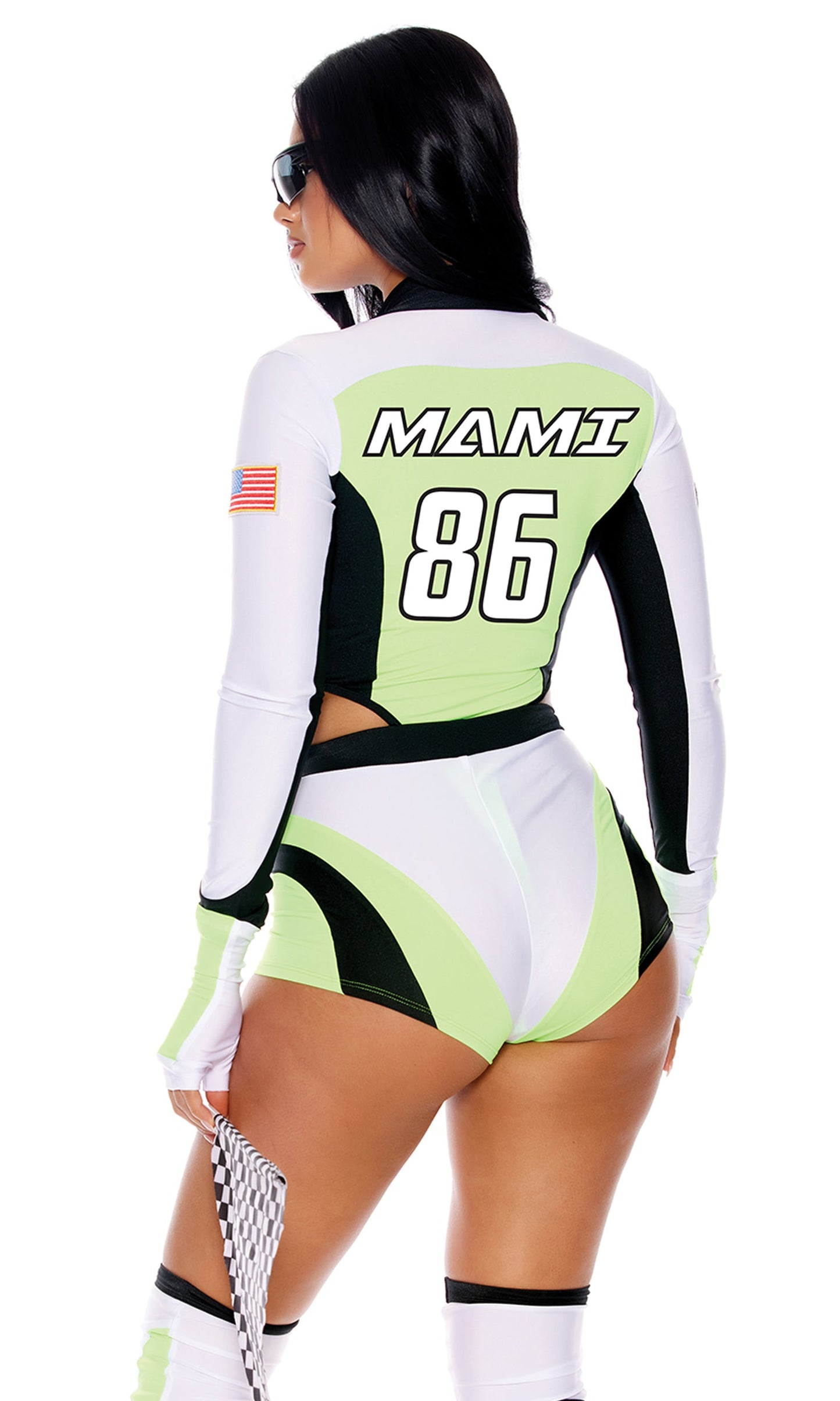 Green Light Go Sexy Motocross Racer Costume