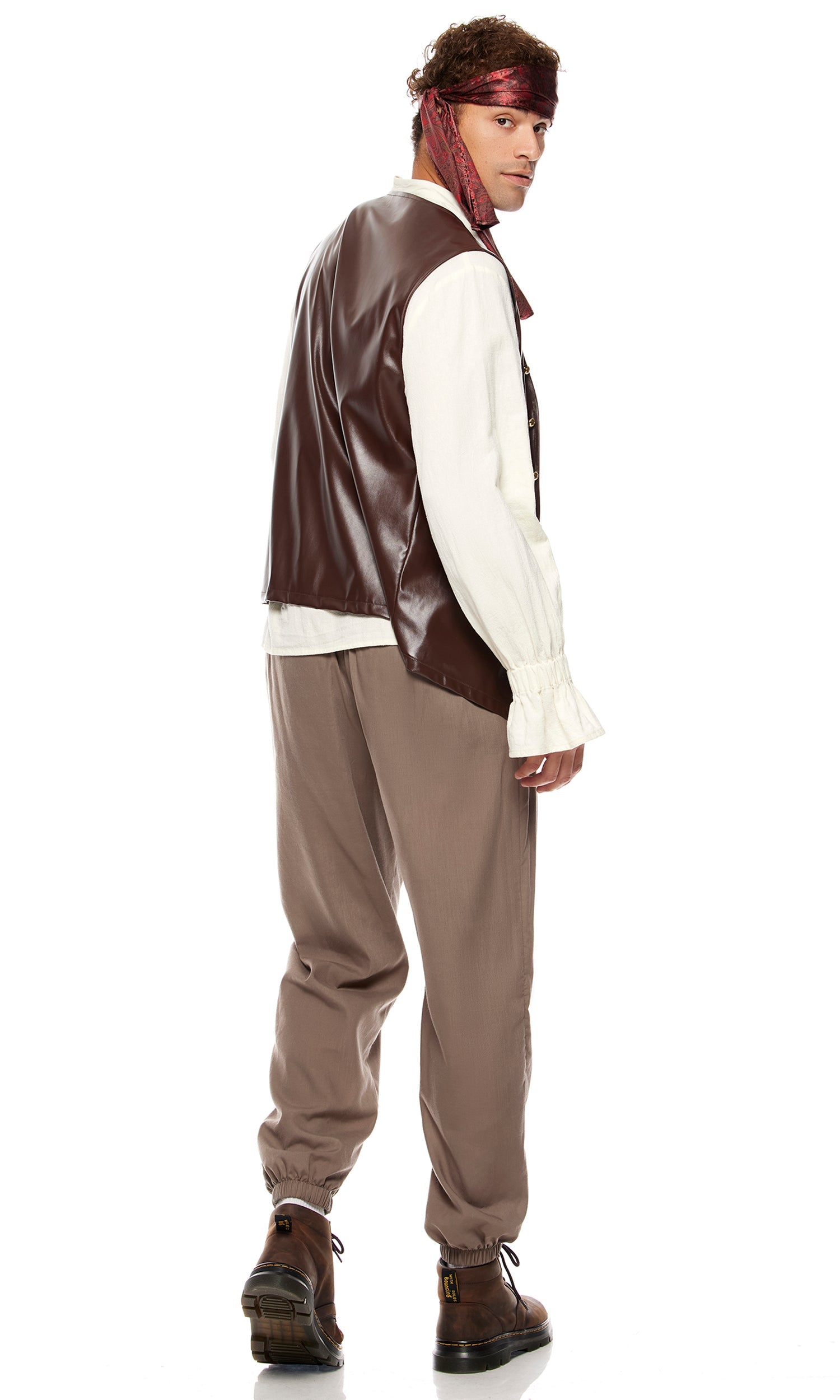 Men's Swashbuckling Pirate Ensemble: 5-Piece Adventure Costume for Themed Parties