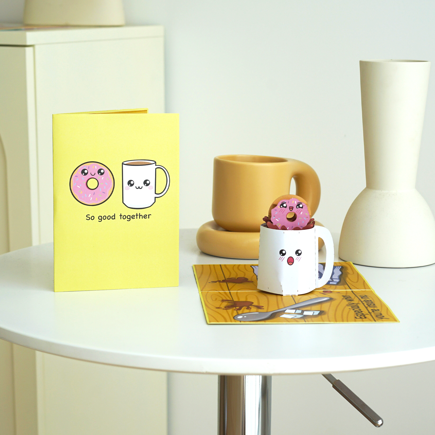 Dirty Pop Cards - Coffee & Donuts Funny 3D Pop-Up Naughty Love Card