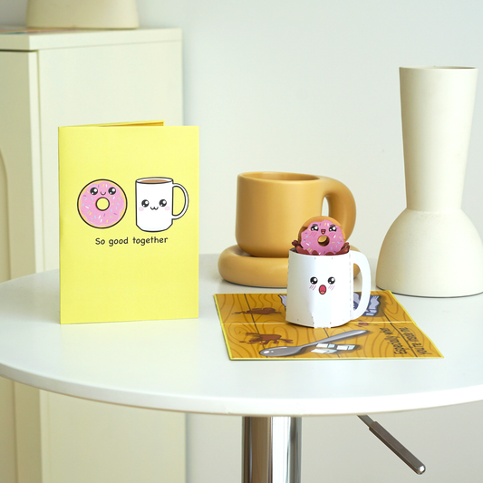Dirty Pop Cards - Coffee & Donuts Funny 3D Pop-Up Naughty Love Card