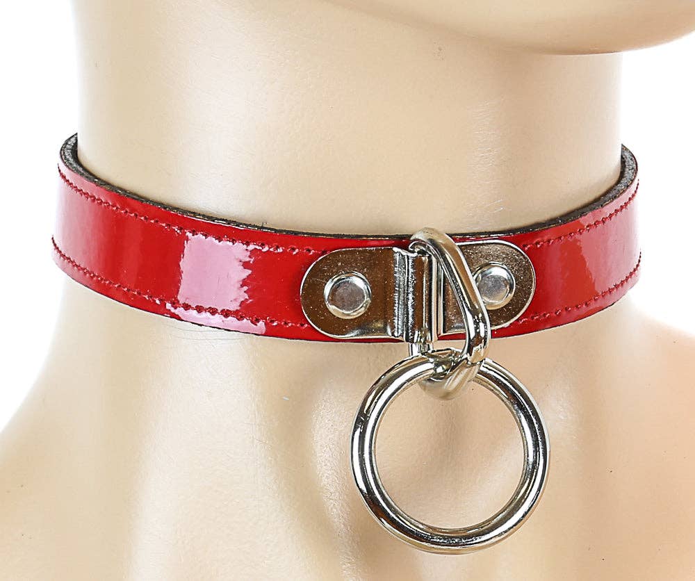 Funk Plus - CK129  PATENT NEON BONDAGE CHOKER