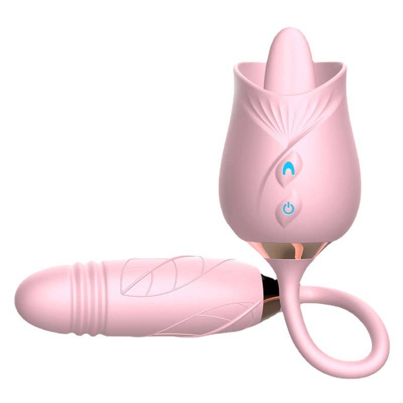 Rose Licking Vibrator Stimulator-Pink