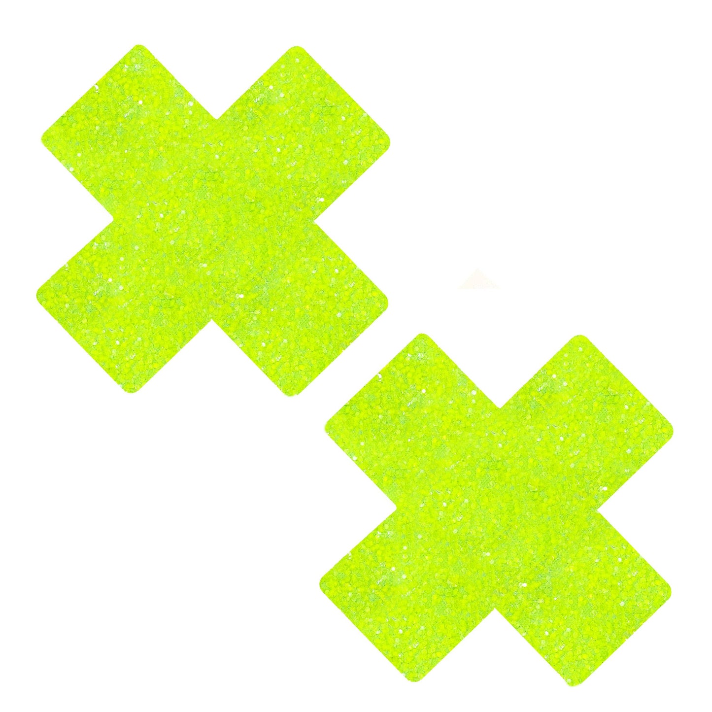 Neva Nude - Super Sparkle Lemon Lime Blacklight Glitter X Factor Nipple Cover Pasties