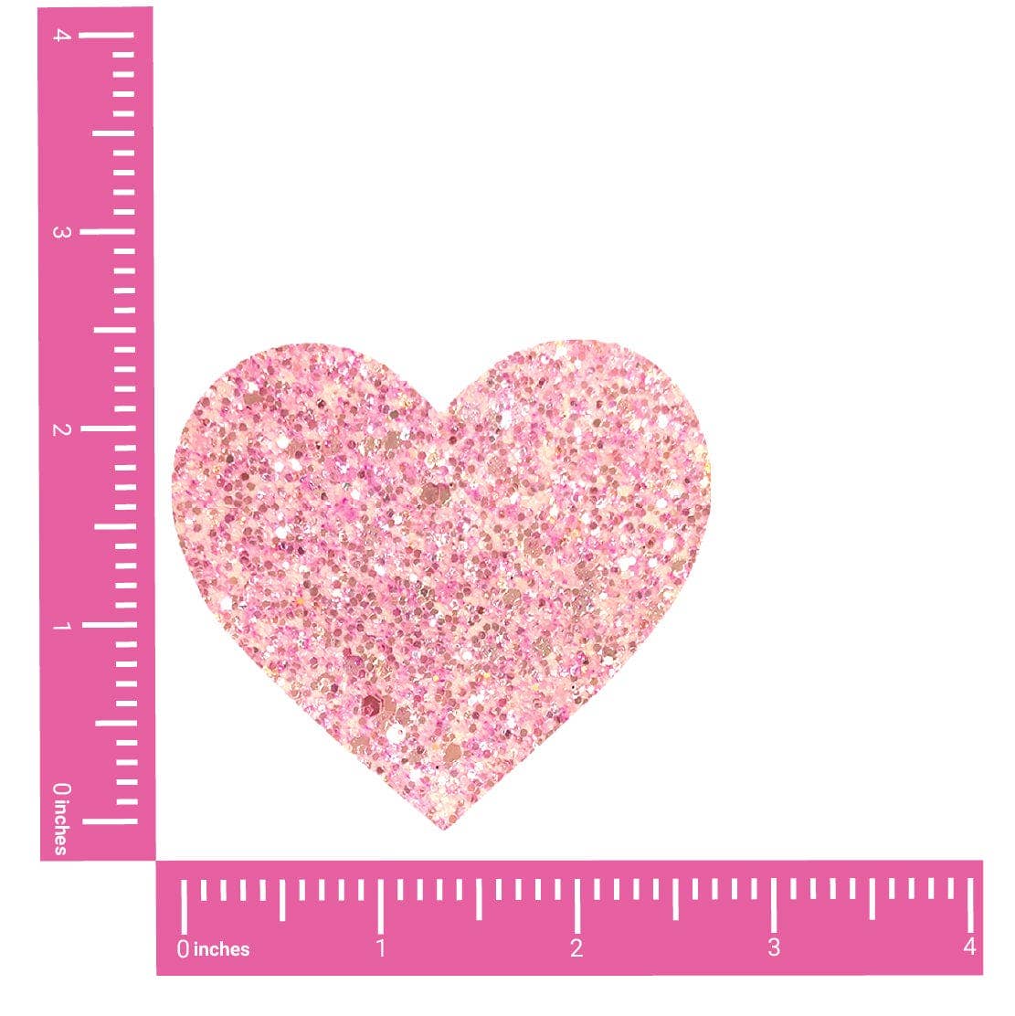 Neva Nude - Powder Puff Pastel Baby Pink GlitterI Heart U Nipple Cover Pasties