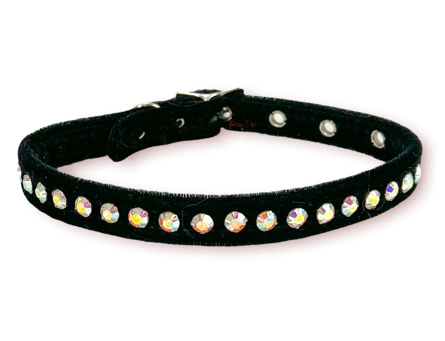 Funk Plus - CK247 VELVET BLACK RHINESTONE  CHOKER