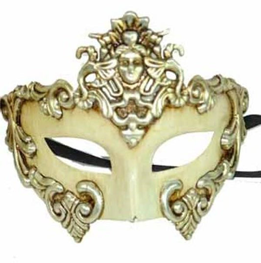 Silver Venetian Half Face Mask