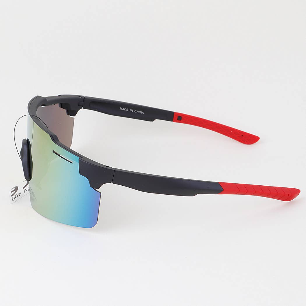 3AM BY H&D ACCESSORIES - Multi Polycarbonate Mirror Shield Sunglasses