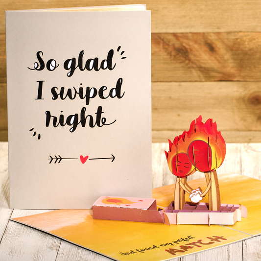 Dirty Pop Cards - Perfect Match Funny 3D Pop-Up Met Online Dating Card
