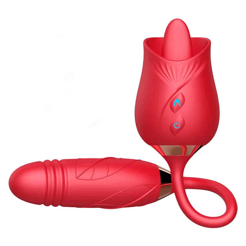 Rose Licking Vibrator Stimulator-Red
