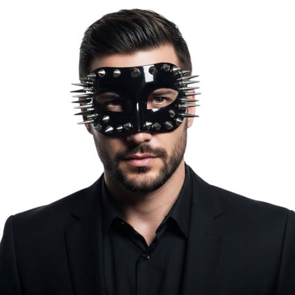 KBW Global Corp. - Black Spikes Half Face Mask