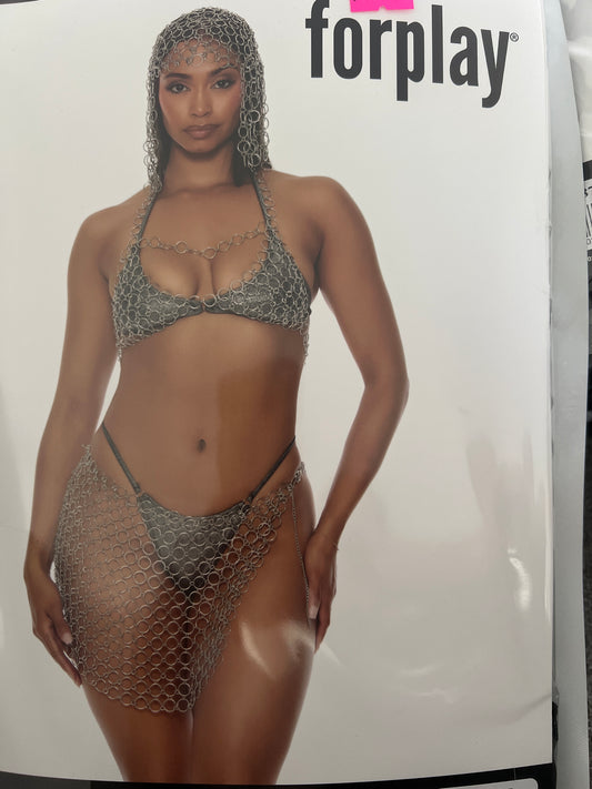Lady Knight Metal Mesh Outfit