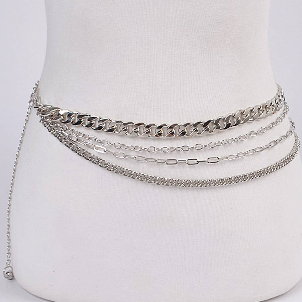3AM BY H&D ACCESSORIES - Layered Chain Drop Belt