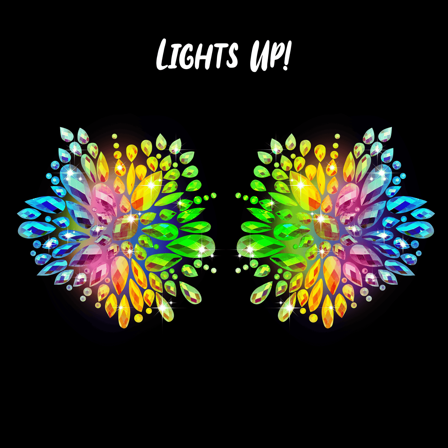 Neva Nude - Shine Bright LED LumiNip Light Up Crystal Nipple Cover