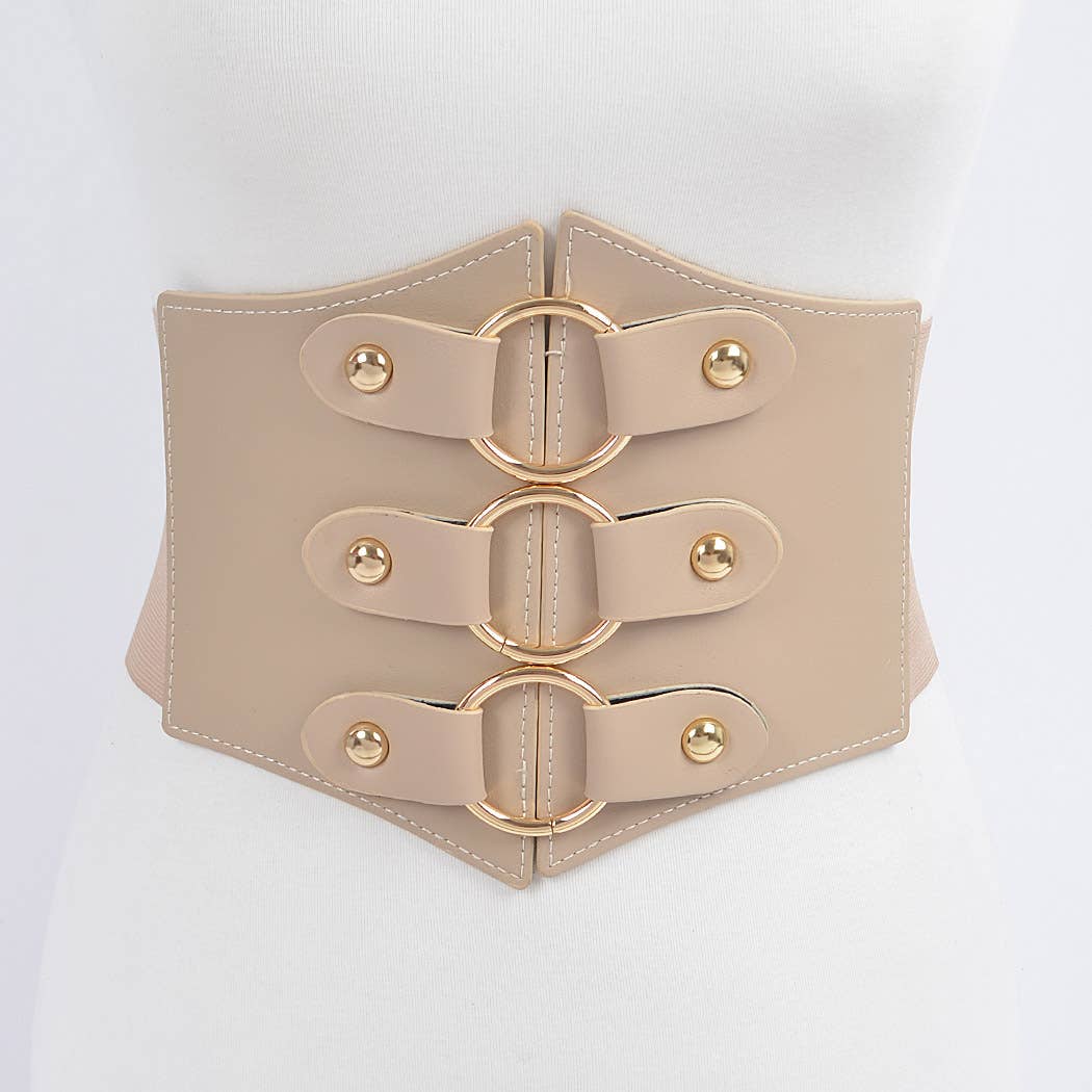 3AM BY H&D ACCESSORIES - Wide Multi O Ring Metal Elastic Belt
PB8172