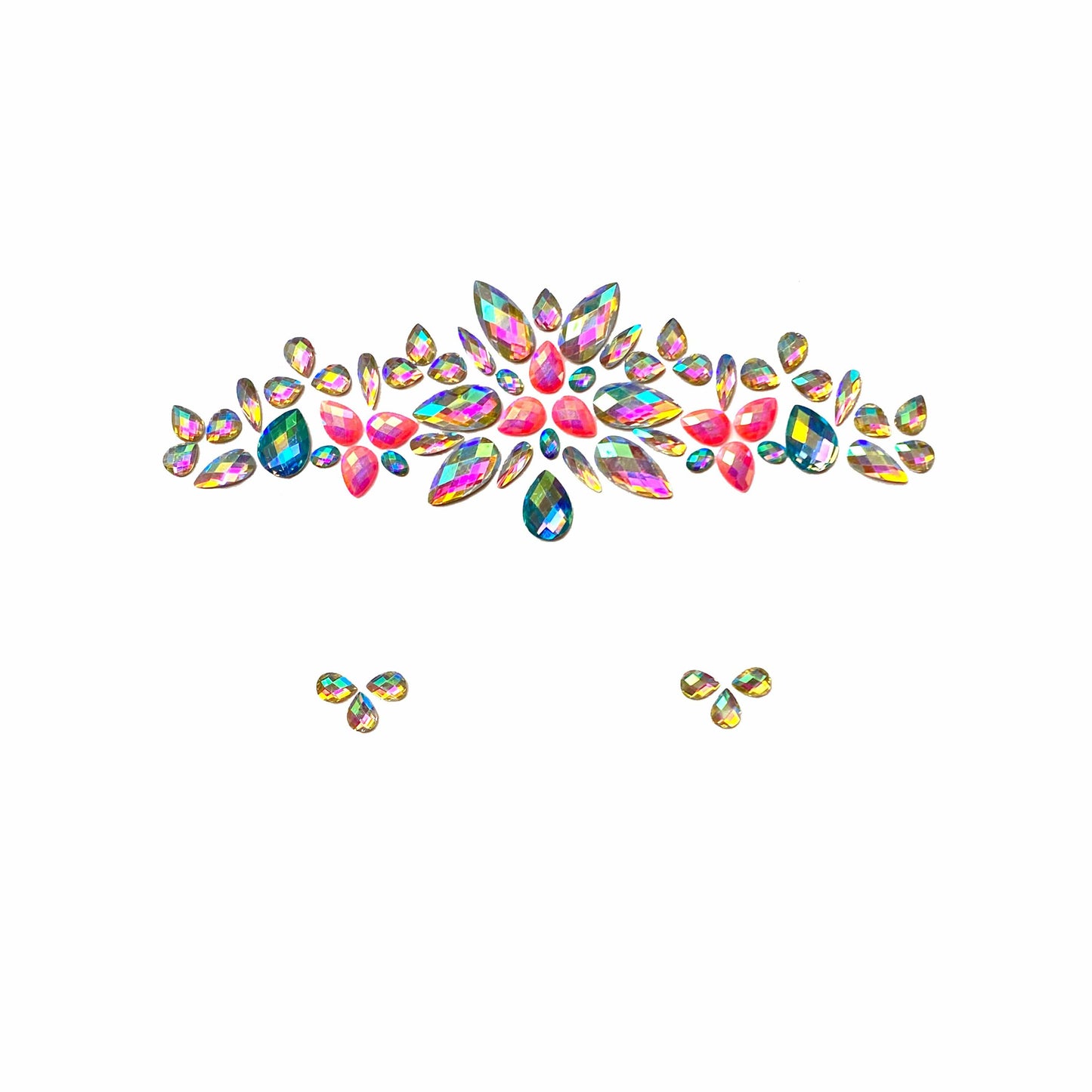 Neva Nude - Avatar Pink & Blue Tiara Crystal Face Jewels