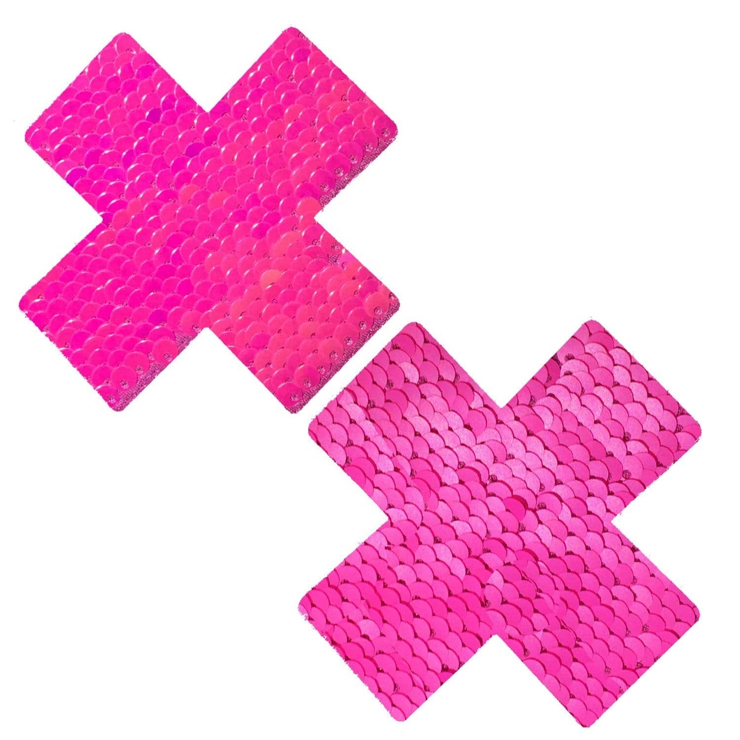 Neva Nude - Aurora Light Pink & Pink Sequin X Factor Nipple Cover Pasties