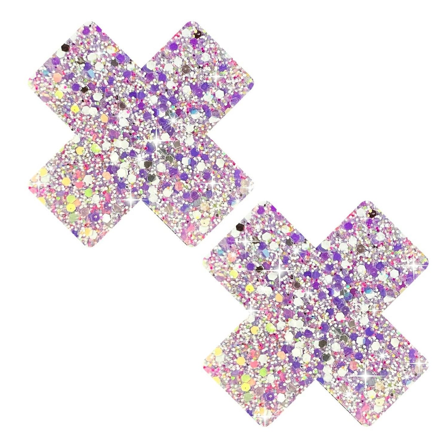 Neva Nude - Super Sparkle Confetti Crush Chunky Glitter X Factor Nipple Cover Pasties
