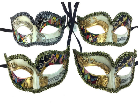 Venetian Music Note Mask — Assorted